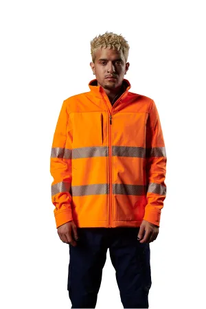 FXD Men's WO-3T Softshell Taped Jacket - Orange/Navy