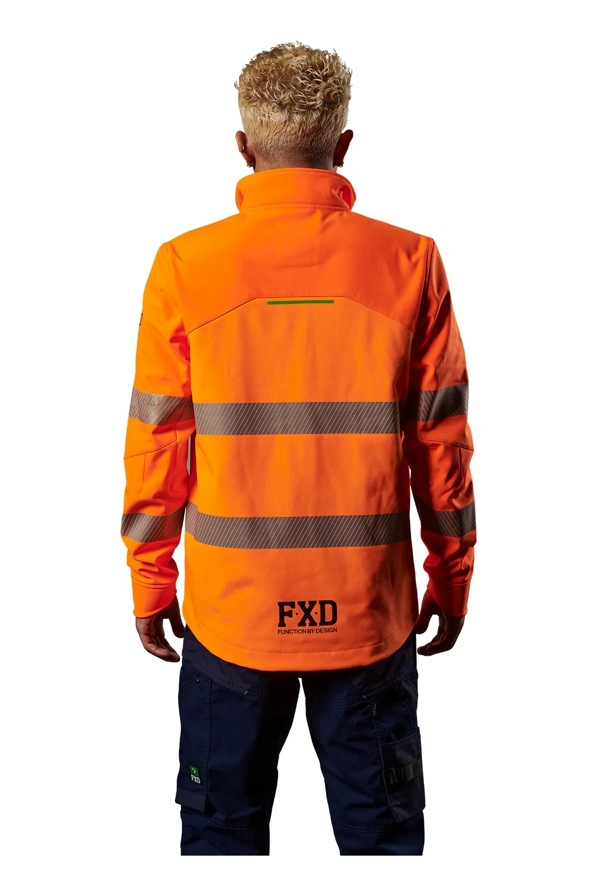 FXD Men's WO-3T Softshell Taped Jacket - Orange/Navy
