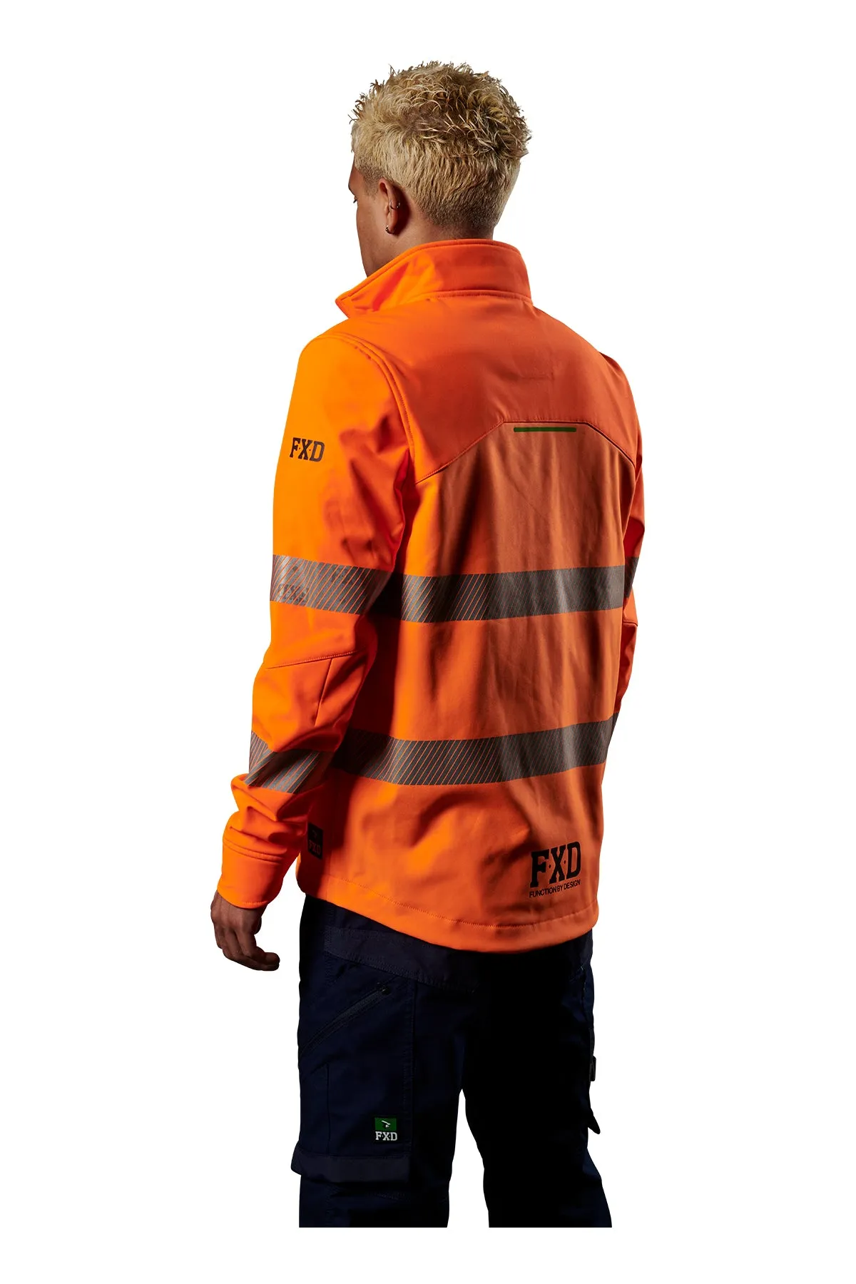 FXD Men's WO-3T Softshell Taped Jacket - Orange/Navy