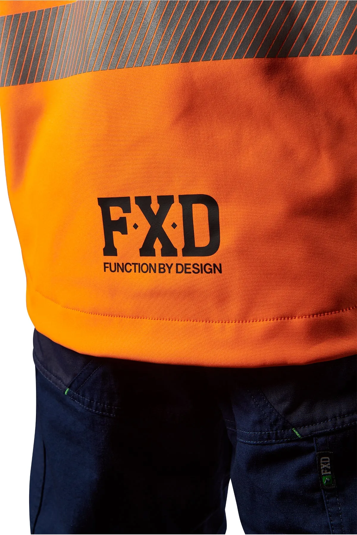 FXD Men's WO-3T Softshell Taped Jacket - Orange/Navy