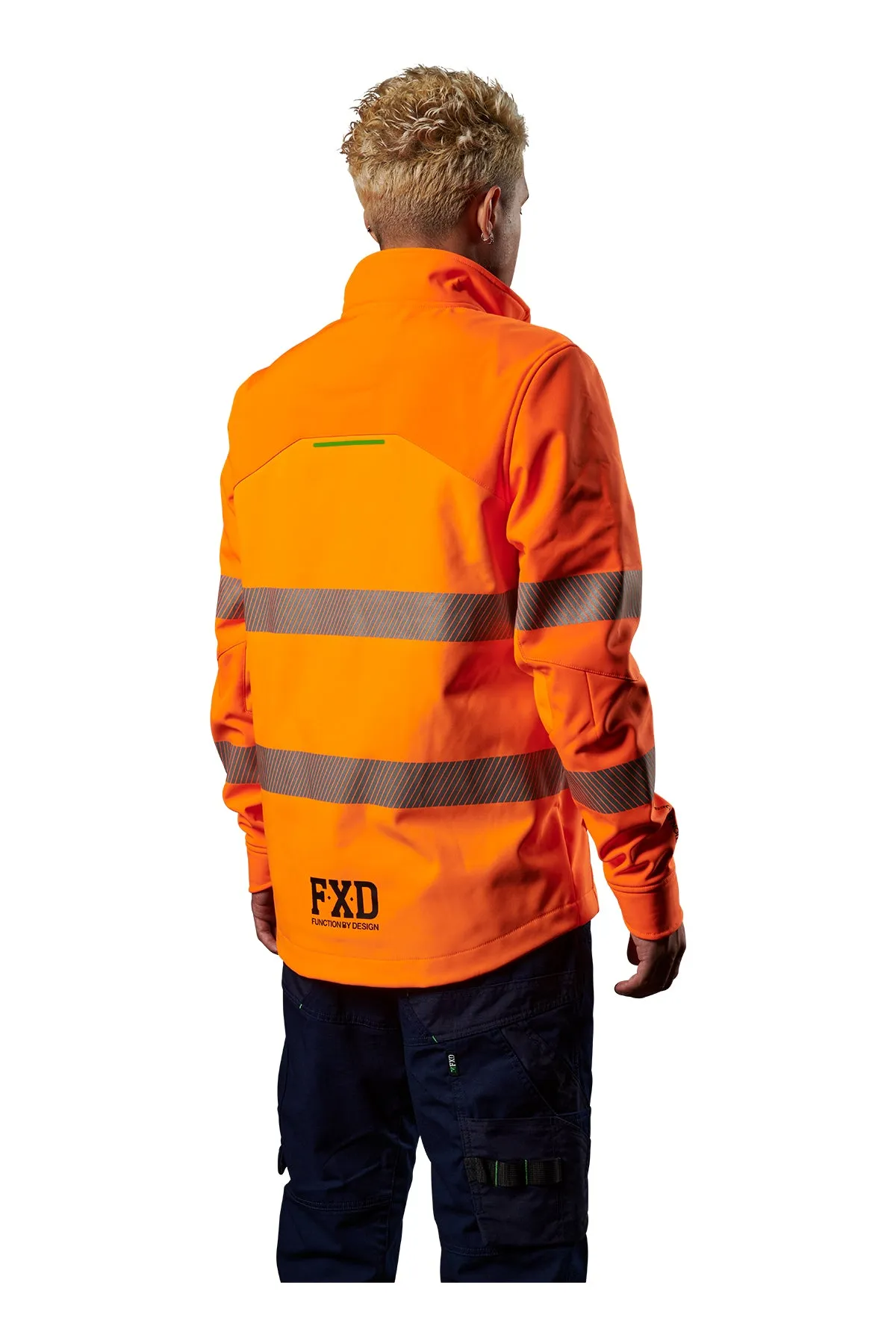 FXD Men's WO-3T Softshell Taped Jacket - Orange/Navy