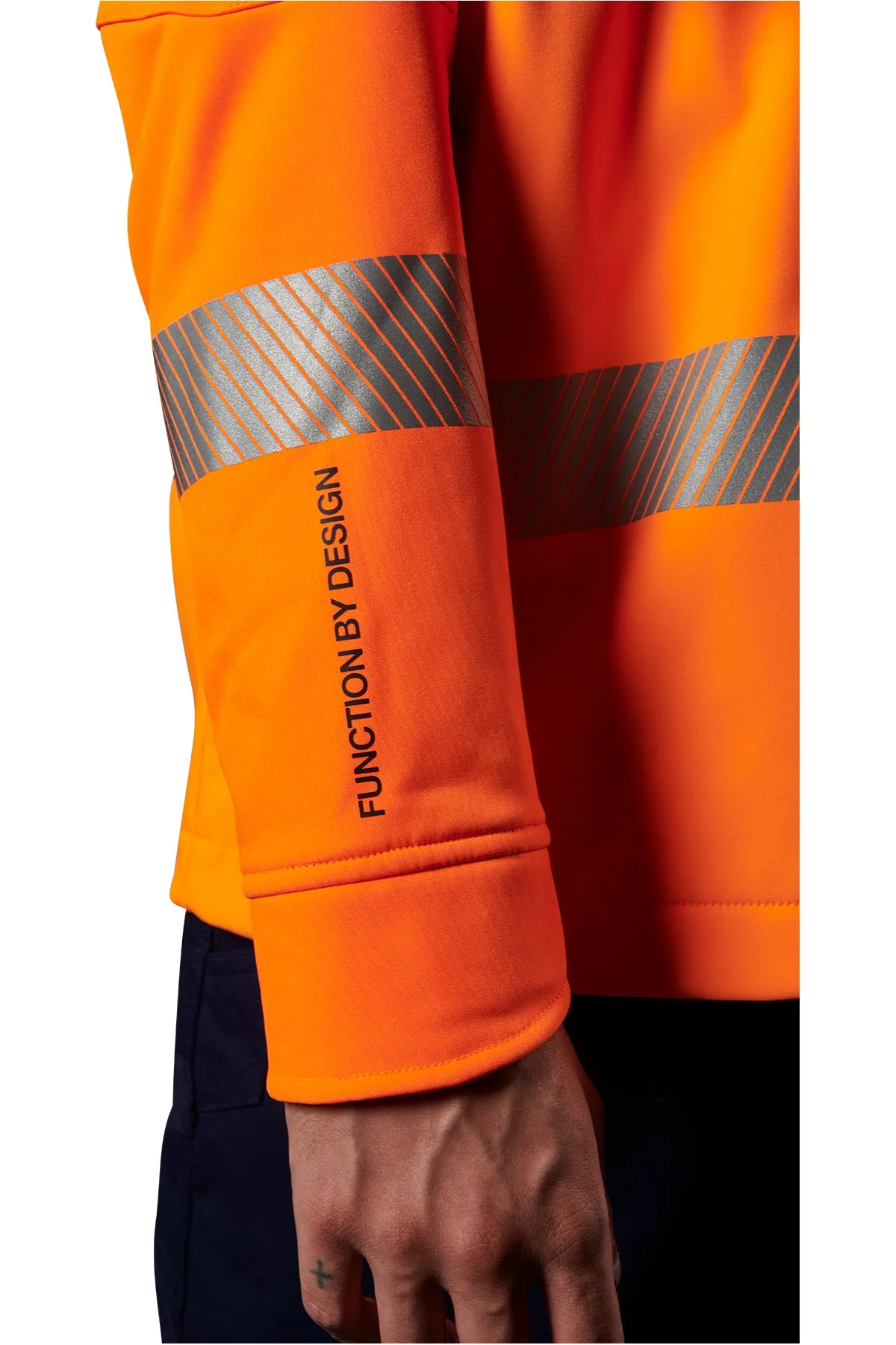 FXD Men's WO-3T Softshell Taped Jacket - Orange/Navy