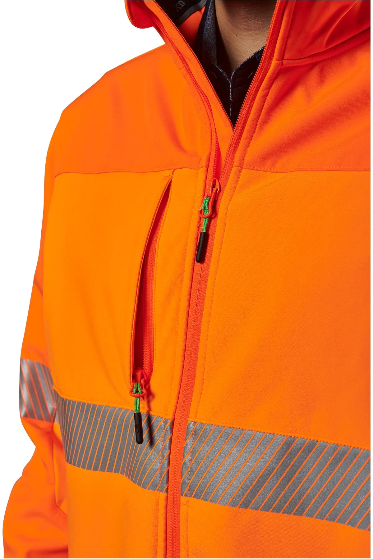 FXD Men's WO-3T Softshell Taped Jacket - Orange/Navy