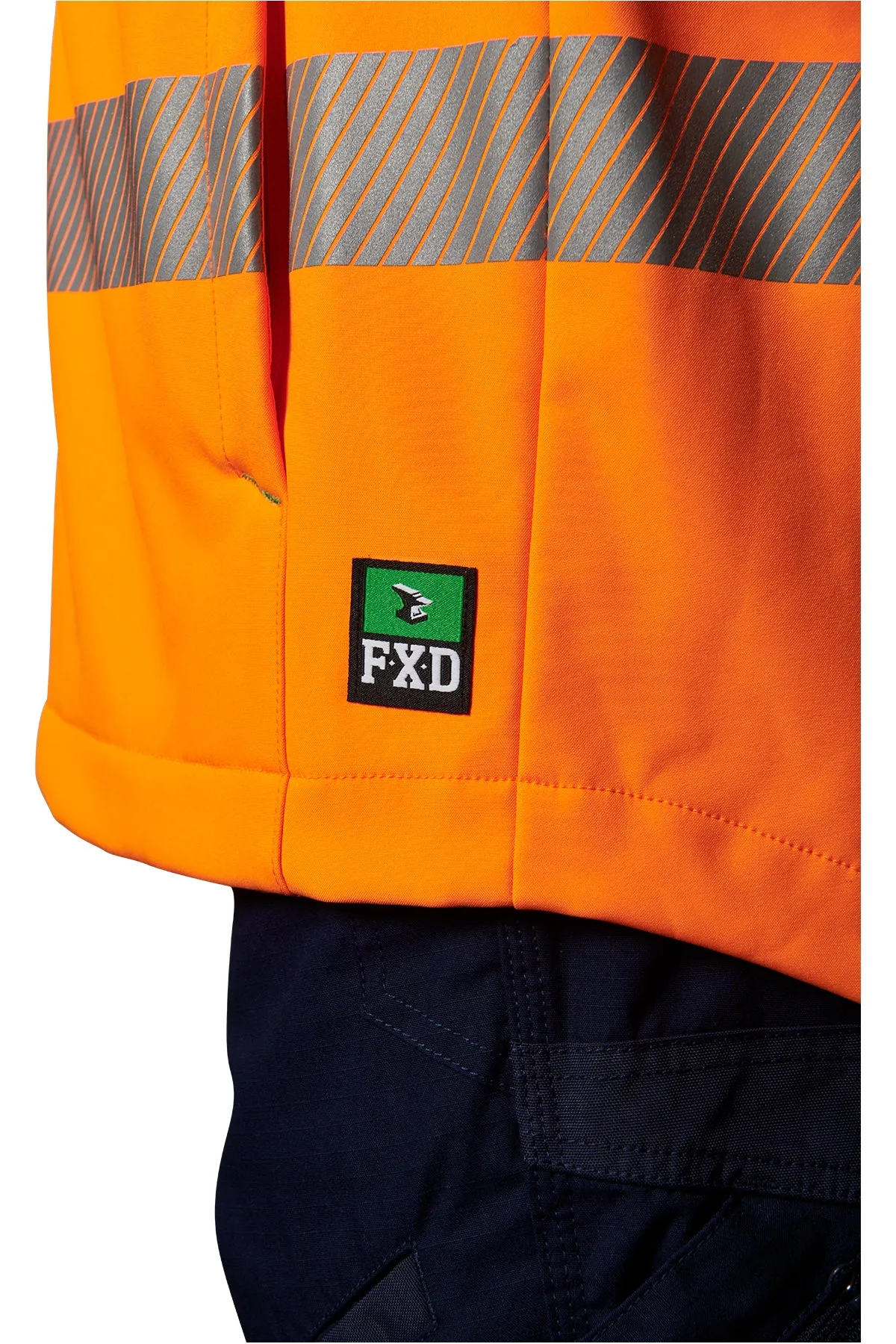 FXD Men's WO-3T Softshell Taped Jacket - Orange/Navy