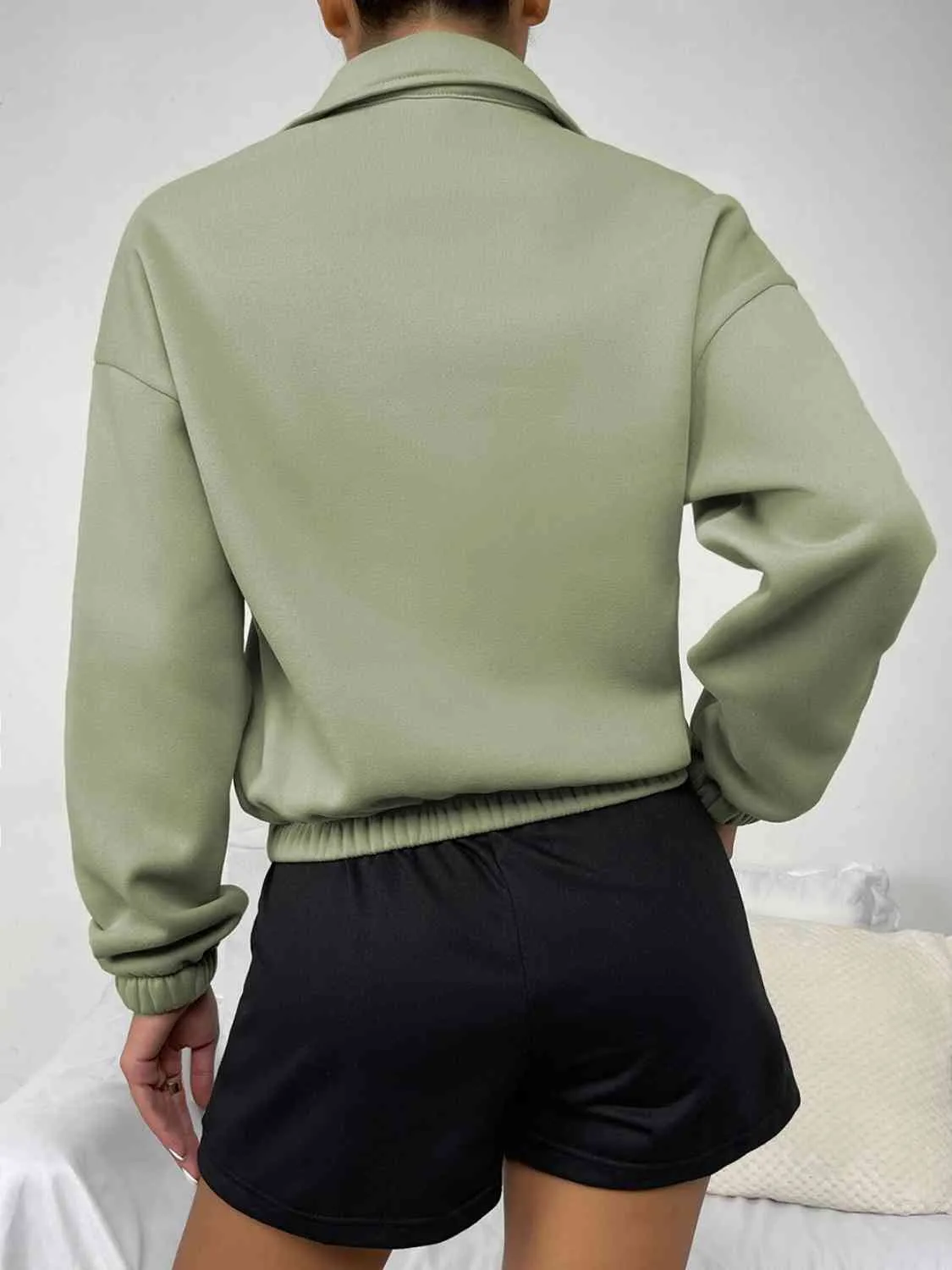 Gabriel Half-Zip Dropped Shoulder Sweatshirt