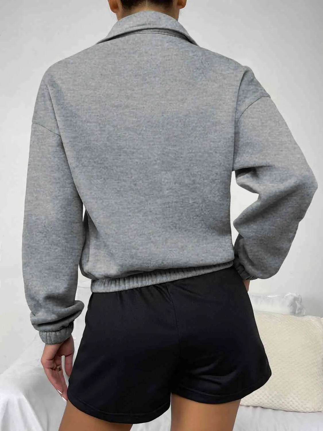 Gabriel Half-Zip Dropped Shoulder Sweatshirt