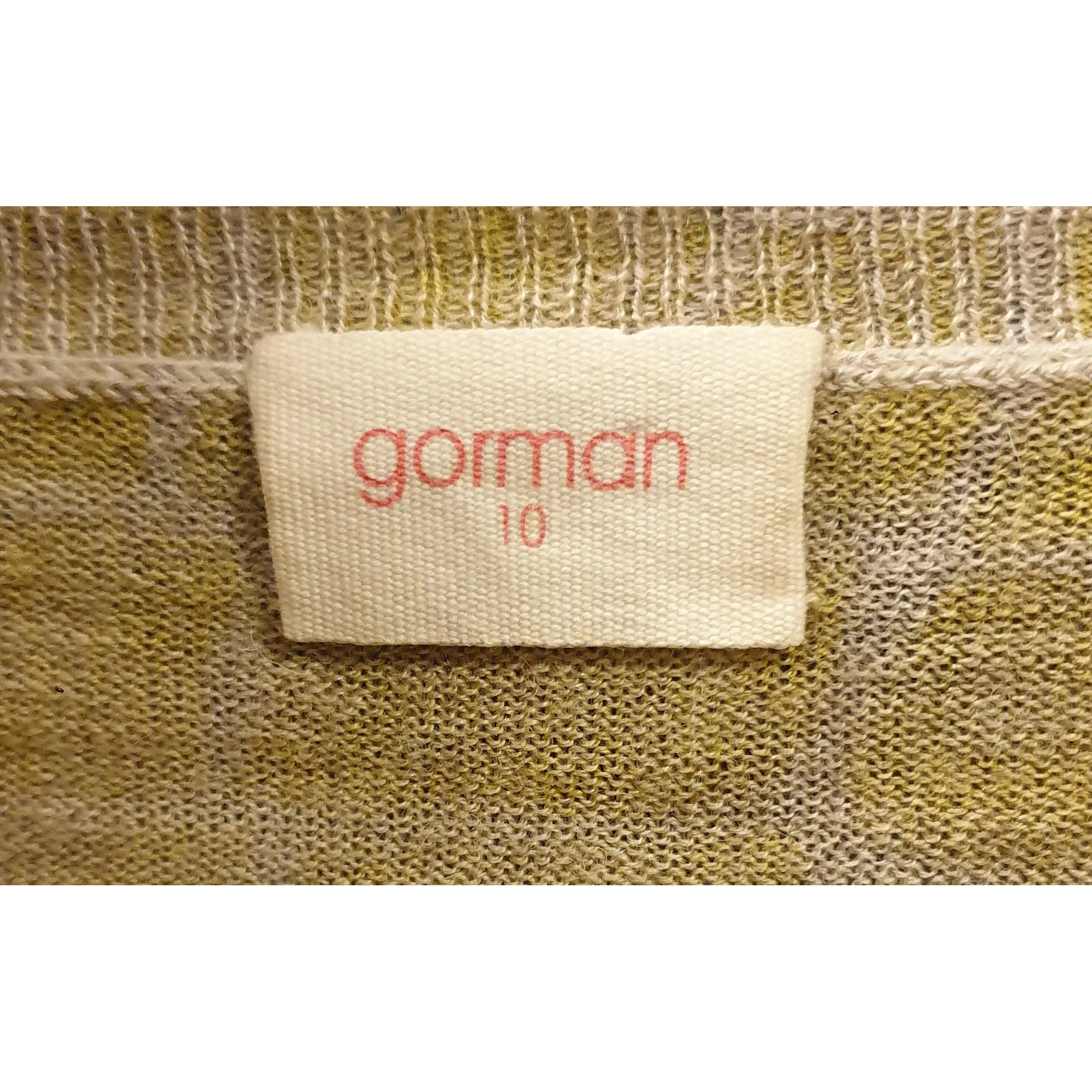 Gorman yellow and cream giraffe style print cardigan size 10 (tiny fit, best fits size 6)