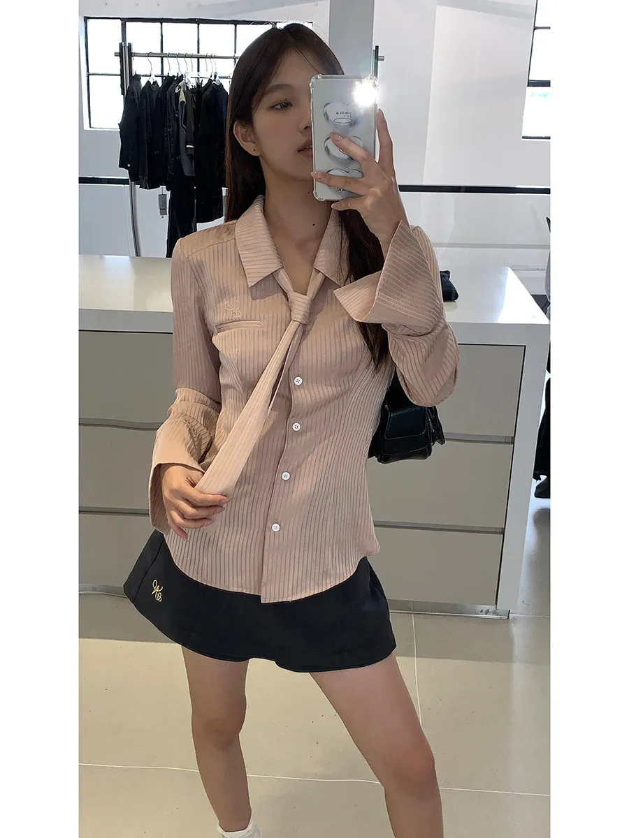 gray high waist skirt