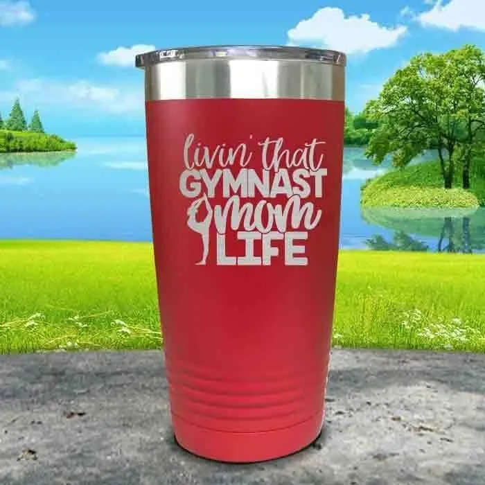 Gymnastics Mom Life Engraved Tumbler