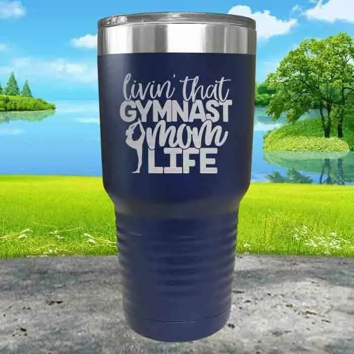 Gymnastics Mom Life Engraved Tumbler