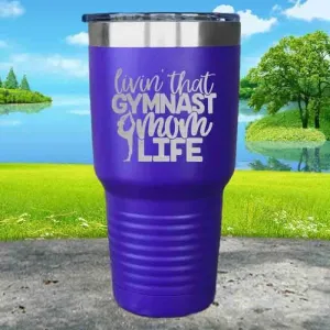 Gymnastics Mom Life Engraved Tumbler