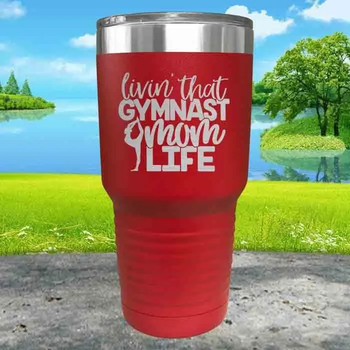 Gymnastics Mom Life Engraved Tumbler
