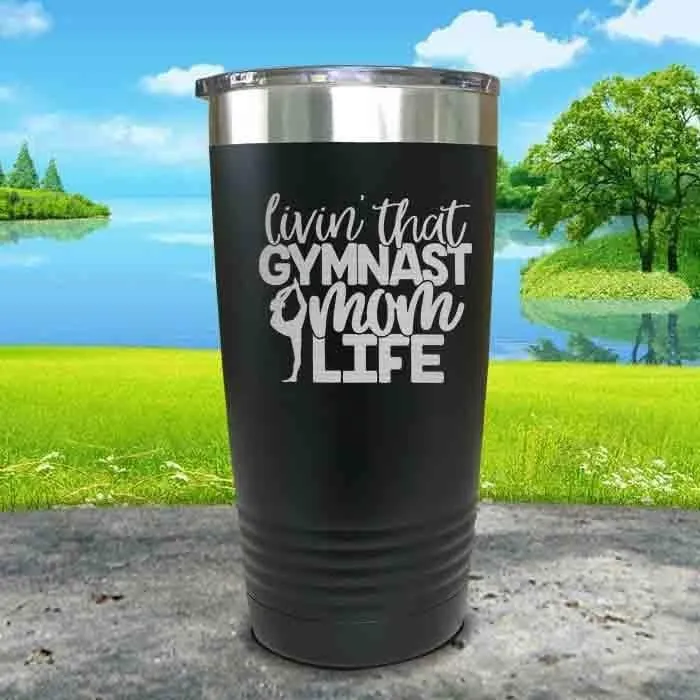 Gymnastics Mom Life Engraved Tumbler