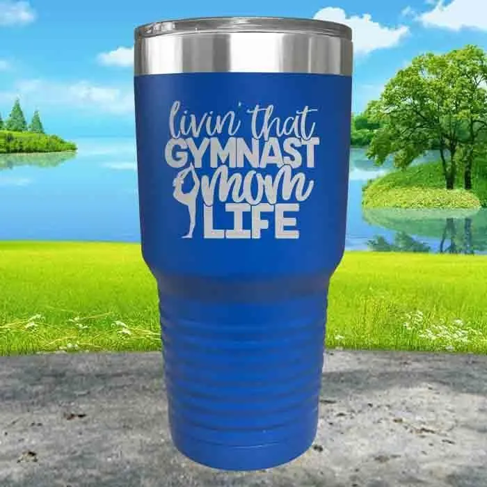 Gymnastics Mom Life Engraved Tumbler