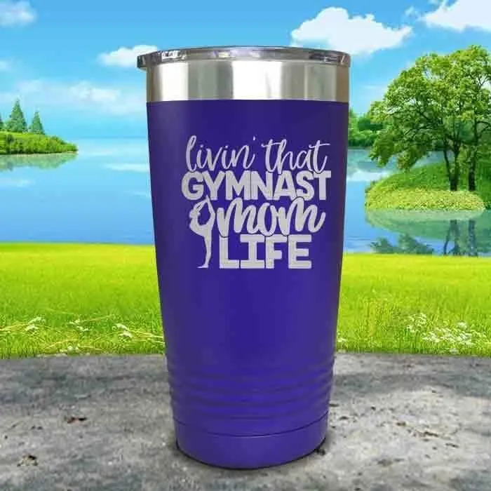Gymnastics Mom Life Engraved Tumbler