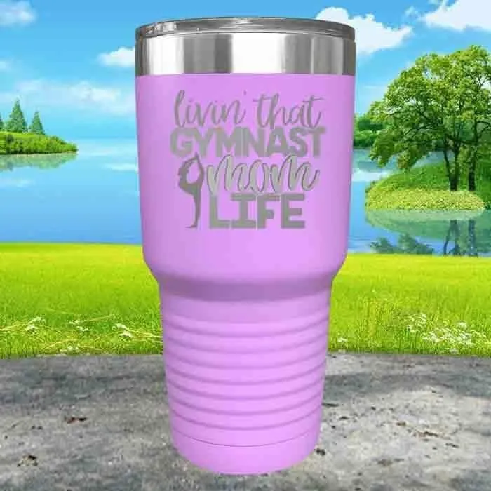 Gymnastics Mom Life Engraved Tumbler