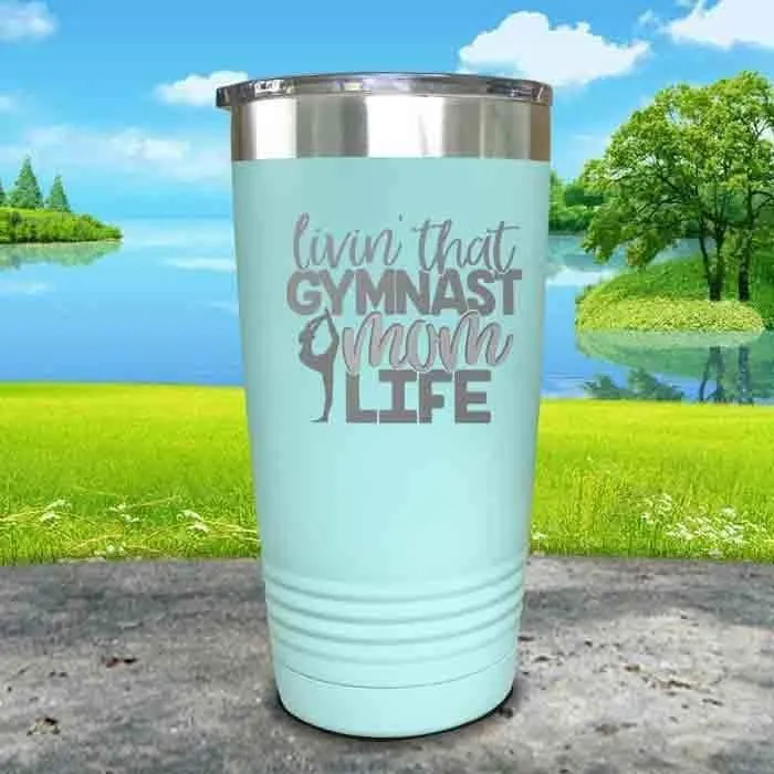 Gymnastics Mom Life Engraved Tumbler