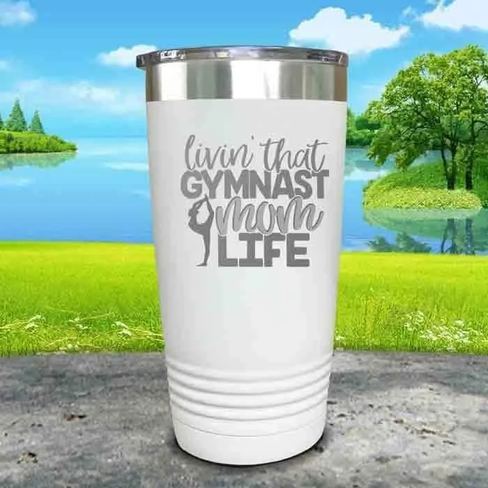 Gymnastics Mom Life Engraved Tumbler