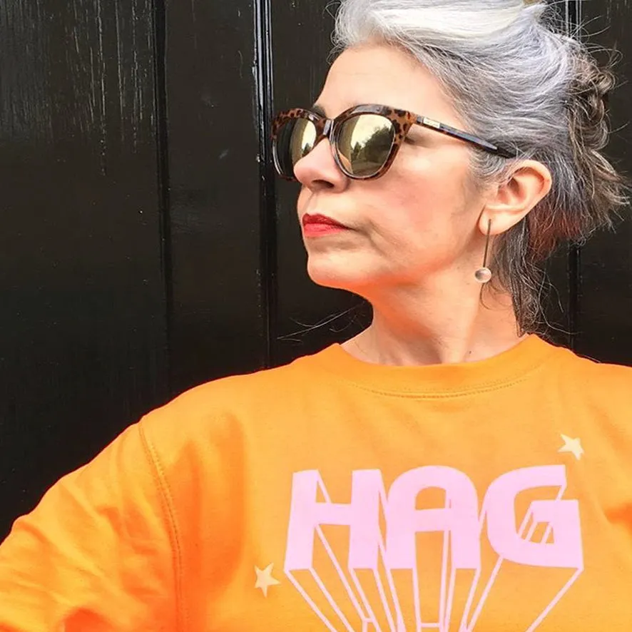 'Hag' ladies slogan t shirt for glorious old biddies