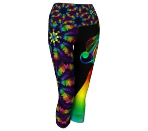 Half Notes - Music Yoga Capris