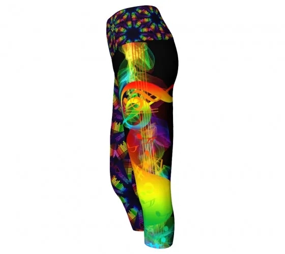 Half Notes - Music Yoga Capris