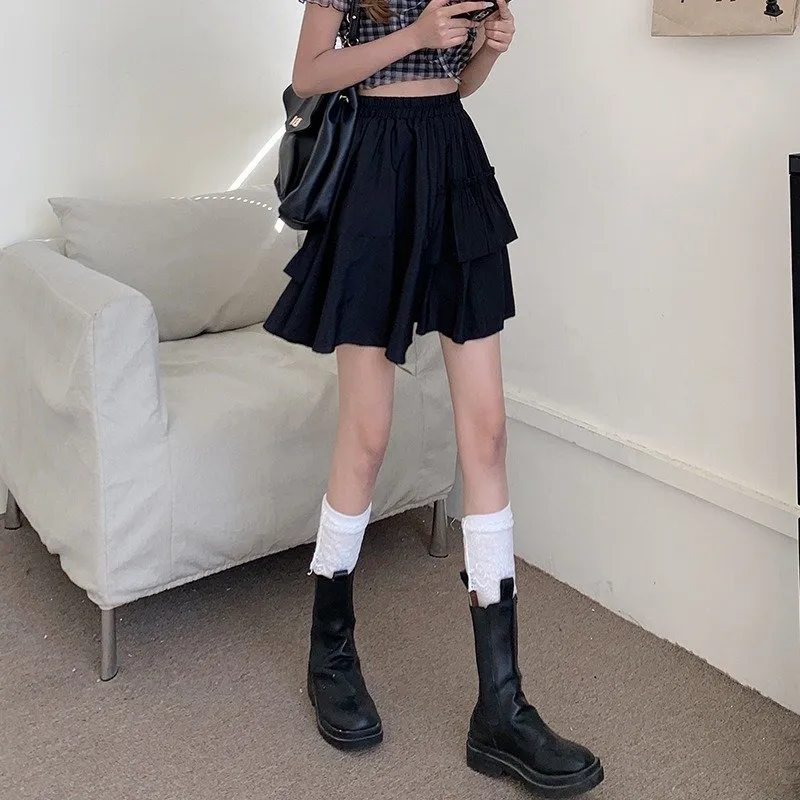 Harajuku High-waisted Layered Skirt