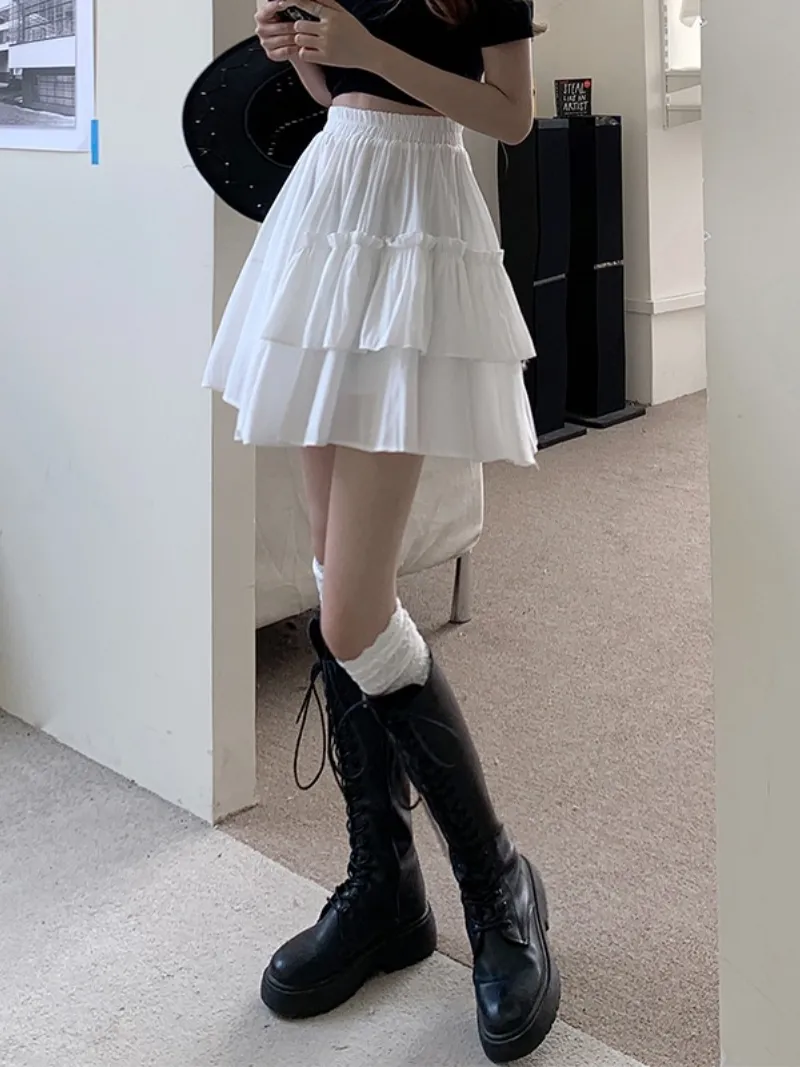Harajuku High-waisted Layered Skirt