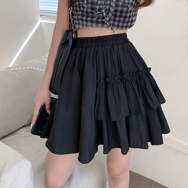 Harajuku High-waisted Layered Skirt