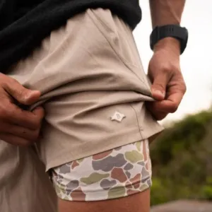 Heather Khaki Athletic Shorts