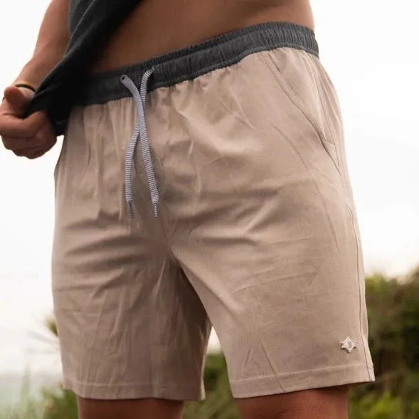 Heather Khaki Athletic Shorts