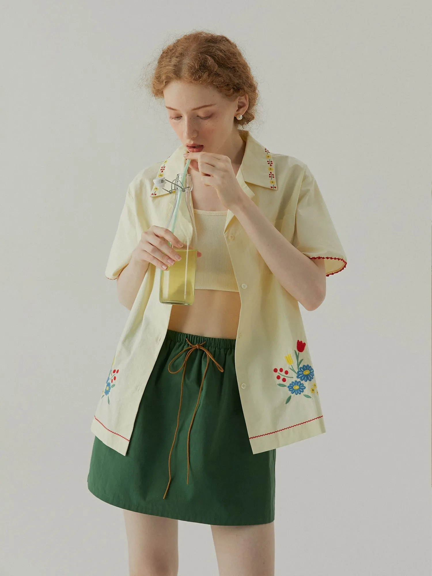 High-Waist A-Line Skirt