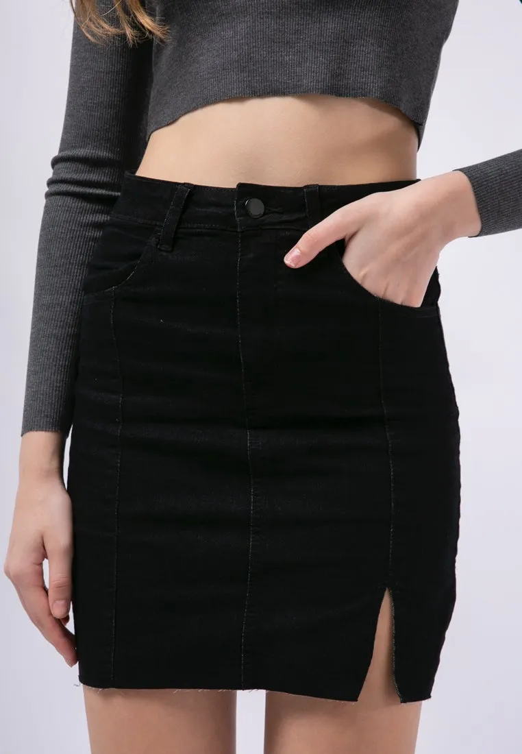 High Waist Mini Denim Skirt
