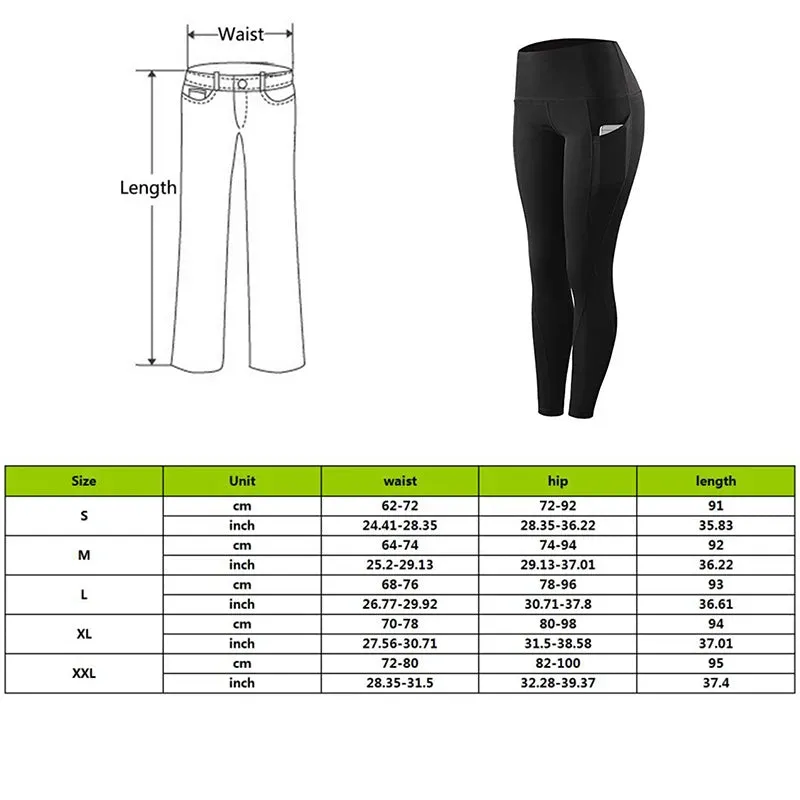 High Waist Seamless Yoga Leggings – Tummy Control Ruched Booty Compression Tights with Pockets