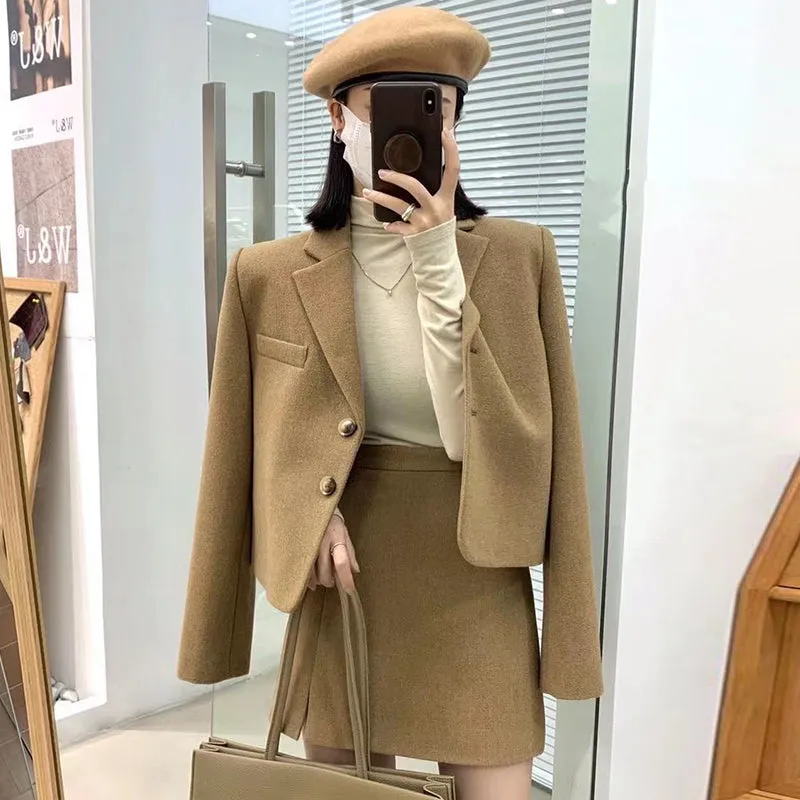 High Waist Skirt Suit