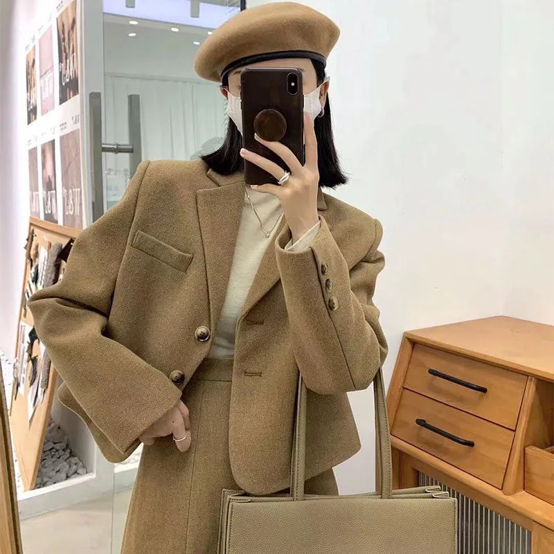 High Waist Skirt Suit