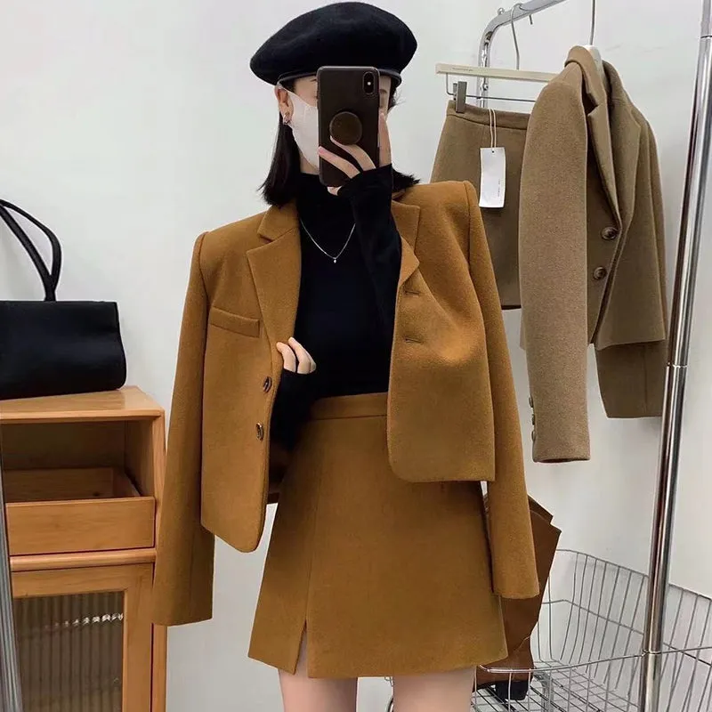 High Waist Skirt Suit