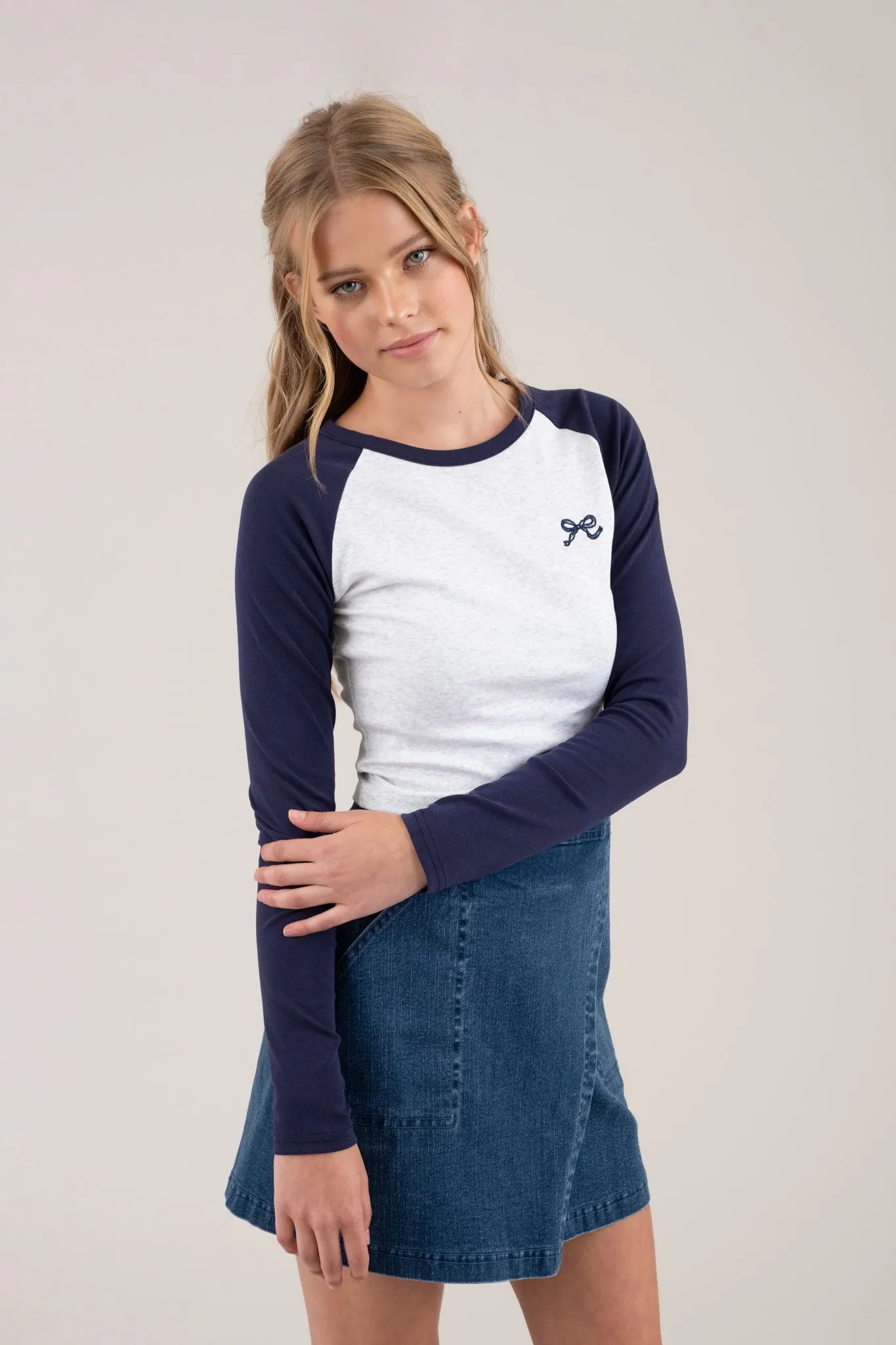 HIGH WAIST WRAP DENIM MINI SKIRT