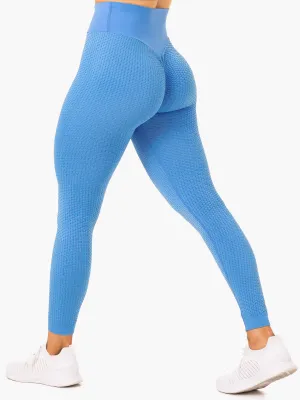 Honeycomb Scrunch Seamless Leggings - Bright Blue