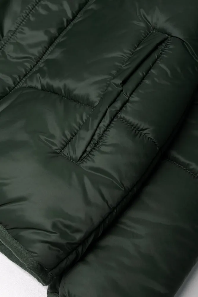 Hooded Puffer Jacket Green