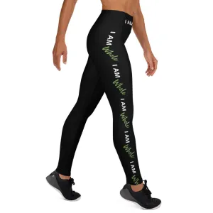 I AM WHOLE Soul Motion Flow Yoga PRINT Leggings (BLACK)