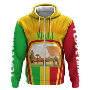 I Love Mali Zip Hoodie Famous Tourist Destinations TS04