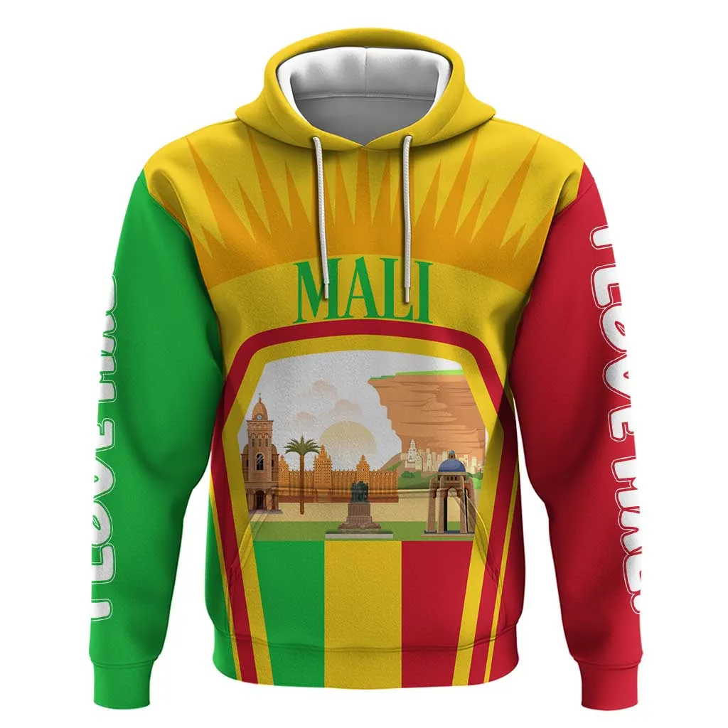 I Love Mali Zip Hoodie Famous Tourist Destinations TS04