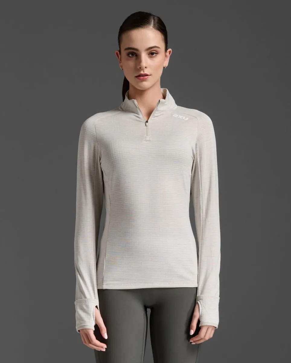 Ignition 1/4 Zip Longsleeve Damen - moon/white reflective