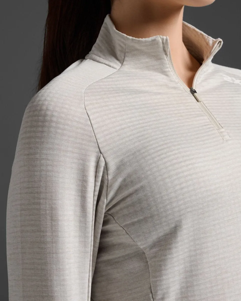 Ignition 1/4 Zip Longsleeve Damen - moon/white reflective