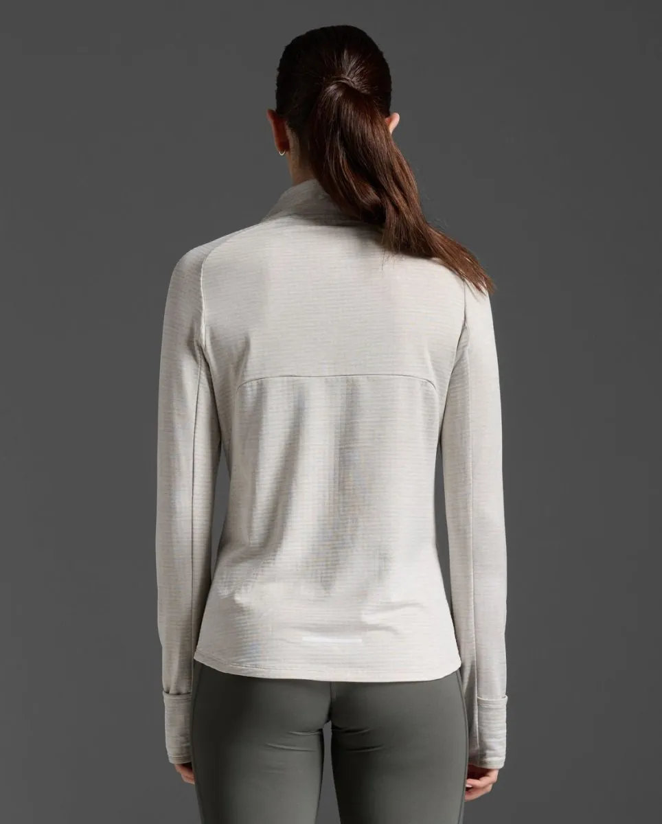 Ignition 1/4 Zip Longsleeve Damen - moon/white reflective