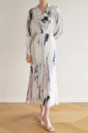 Ink Wash Shirt & Skirt Set