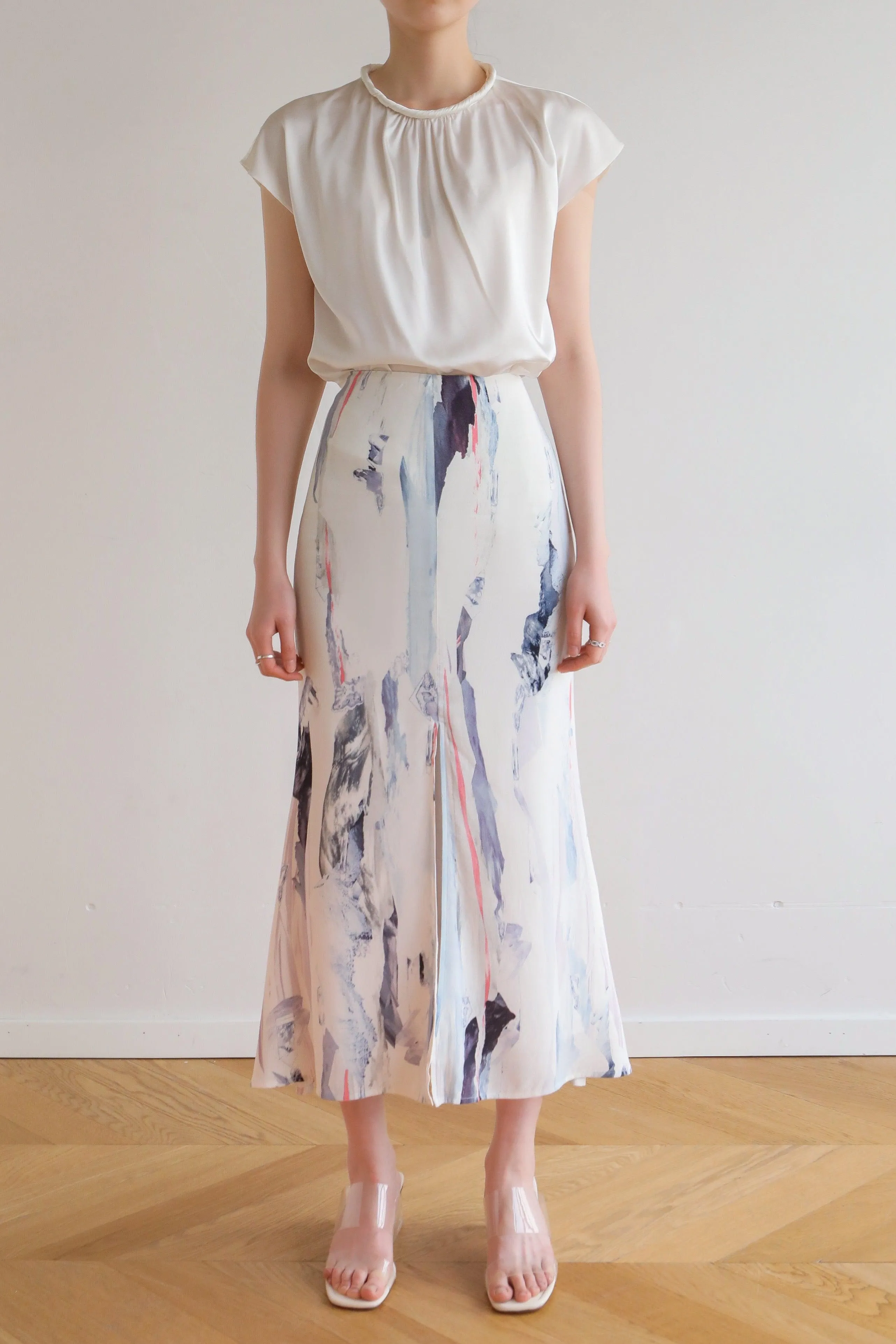 Ink Wash Shirt & Skirt Set
