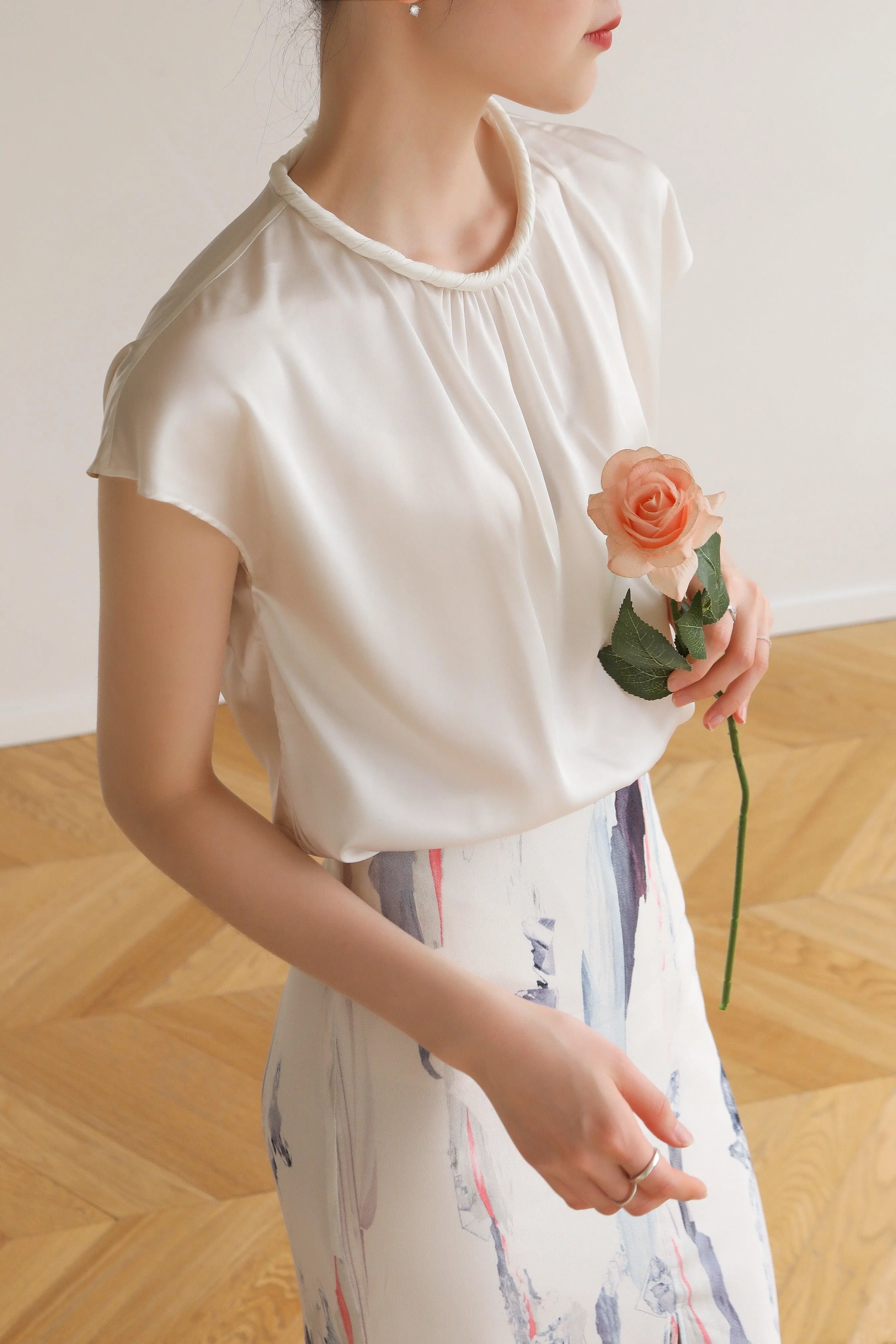 Ink Wash Shirt & Skirt Set