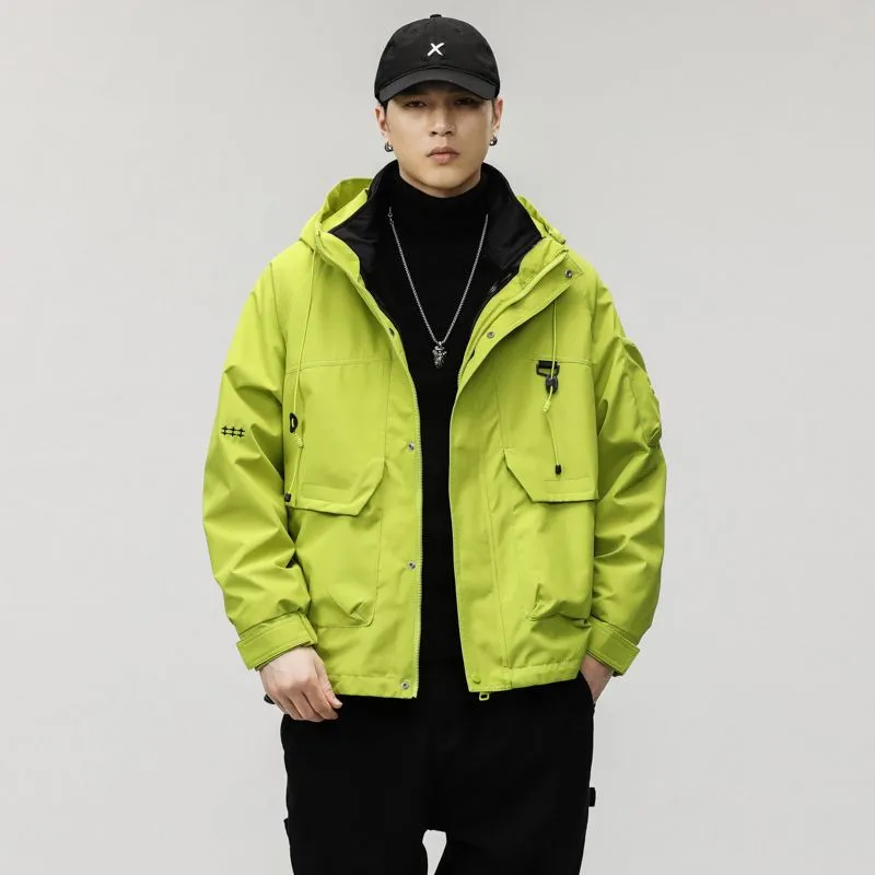 Insulated Cargo Parka with Waterproof and Windproof Features for Men