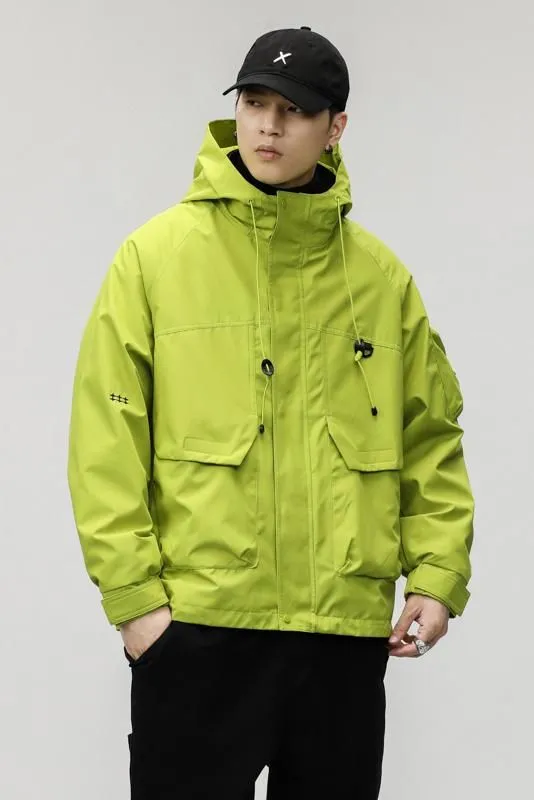 Insulated Cargo Parka with Waterproof and Windproof Features for Men